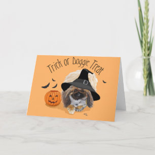 Pekingeser Halloween Grattiskort Kort