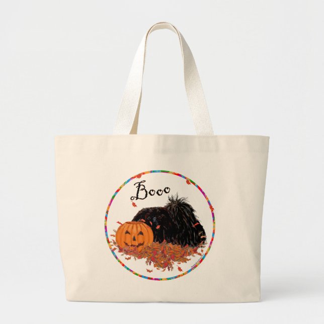 Pekingeser Halloween Jumbo Tygkasse (Framsidan)