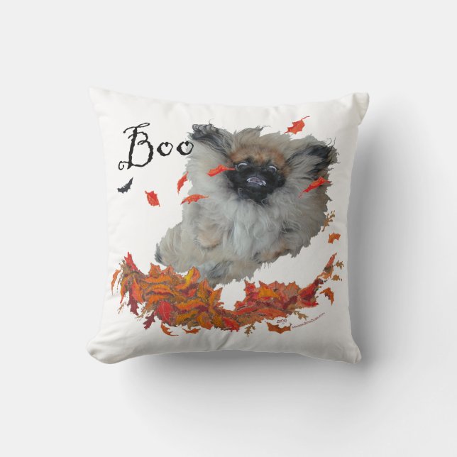 Pekingeser Halloween Kudde (Framsida)