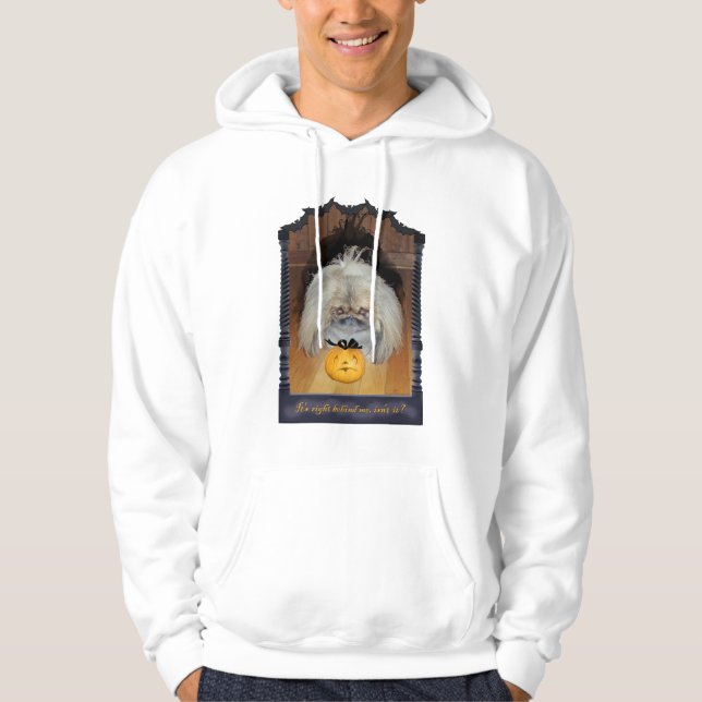 Pekingeser Halloween Sweatshirt Med Luva (Framsida)