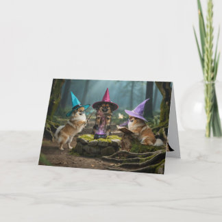 Pekingeser Heksa Halloween-kort Helgkort