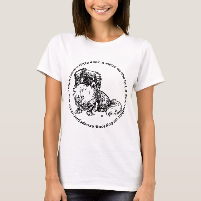 Pekingeser Hund Ditty T-shirt (Framsida)