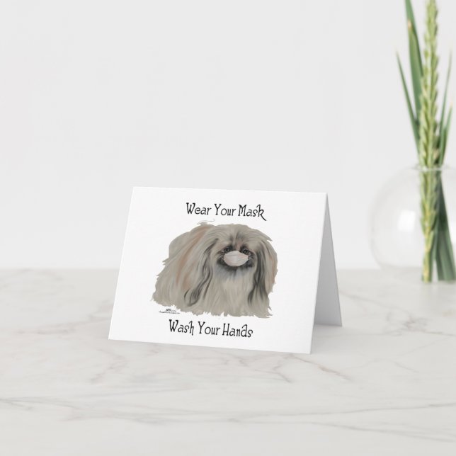 Pekingeser Hund Noteringar Helgkort (Framsida)