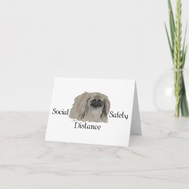 Pekingeser Hund Noteringar Helgkort (Framsida)