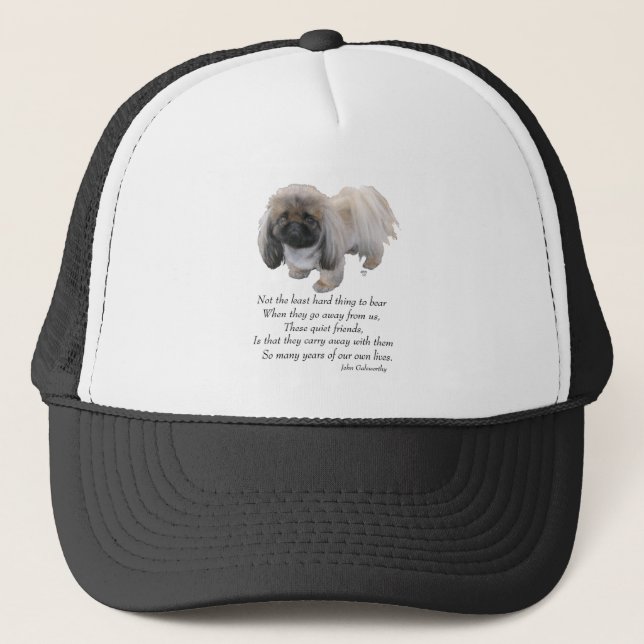 Pekingeser Hund Regnbågsbron Truckerkeps (Framsida)