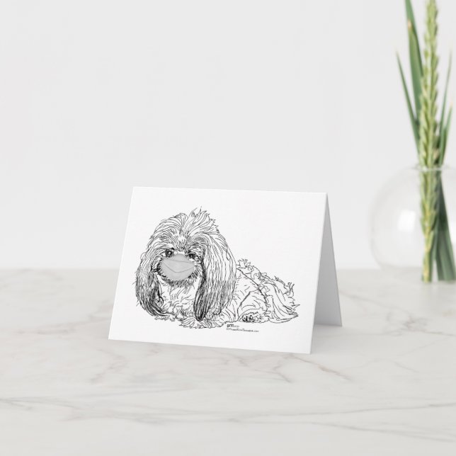 Pekingeser Hundnoteringar Helgkort (Framsida)