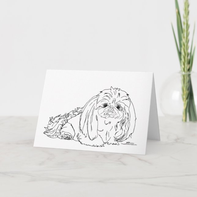 Pekingeser Hundnoteringar Helgkort (Framsida)