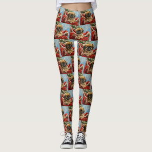 Pekingeser Jul Festlig Leggings