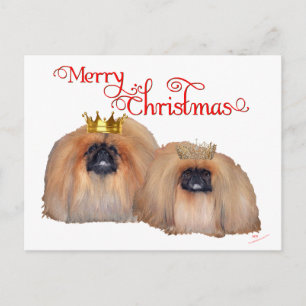 Pekingeser jul helg vykort