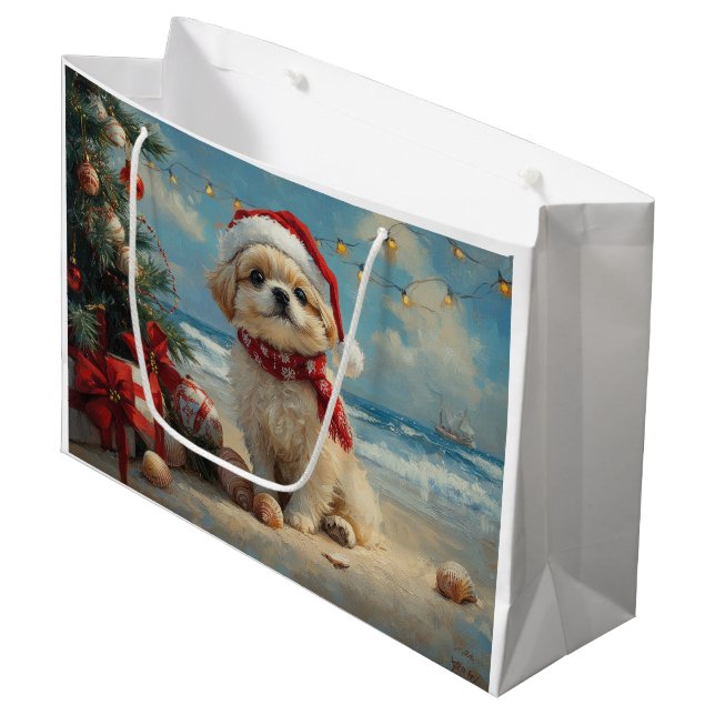 Pekingeser Jul Strand Vintage (Framsidan Vinklad)