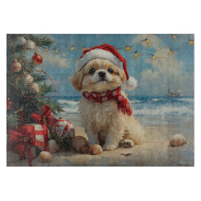 Pekingeser Jul Strand Vintage (Framsidan)