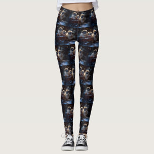 Pekingeser Julfirande Säsong Leggings