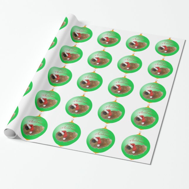 Pekingeser julgranskukke presentpapper (Utrullad)