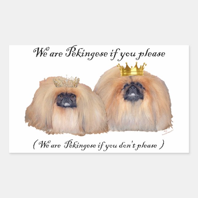 Pekingeser Klistermärken (Framsida)