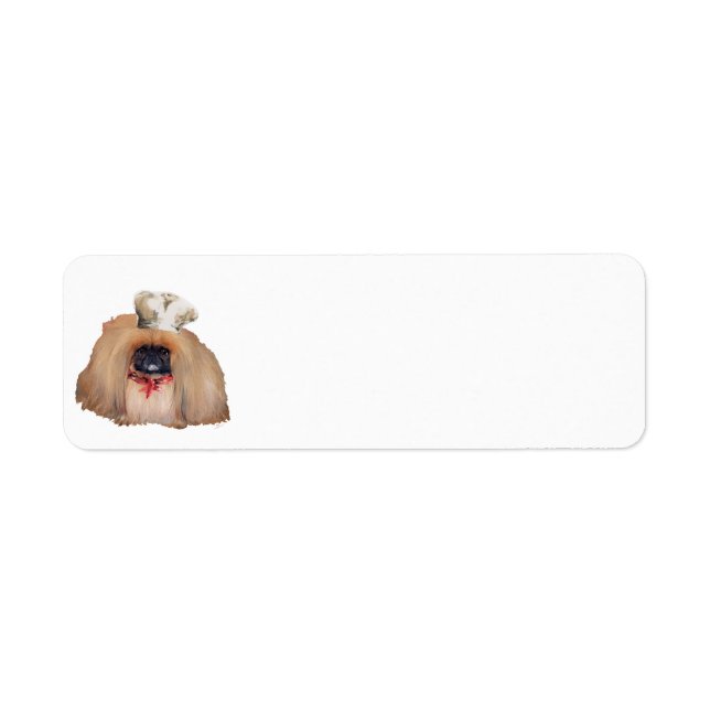Pekingeser kock - Kvinna Returadress Etikett (Framsidan)