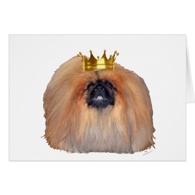 Pekingeser Konung (Anpassa om du önskar!) Hälsningskort (Framsidan Horizontal)
