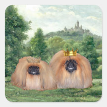 Pekingeser Kung & Drottning med Dröm Slott