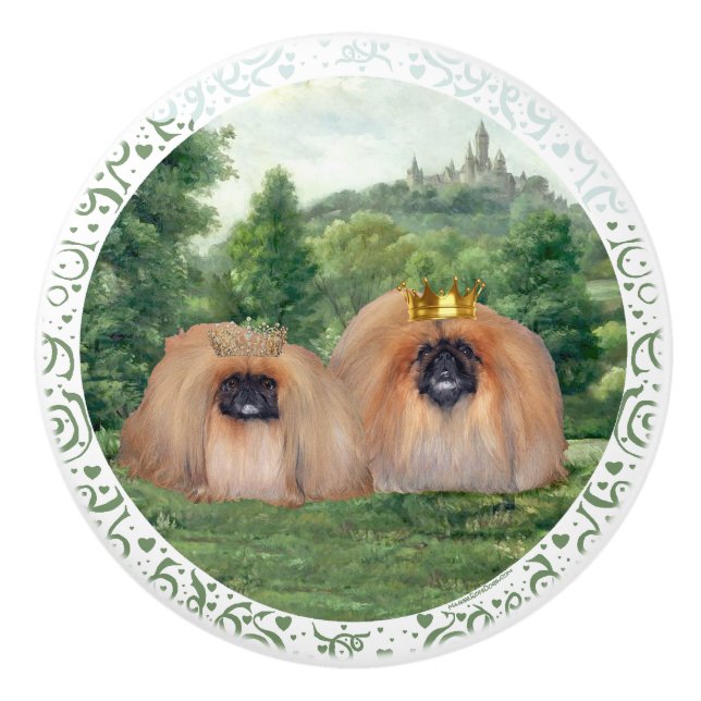 Pekingeser Kung och Drottning Knopp (Framsidan)