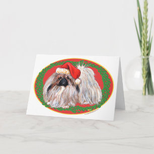 Pekingeser på vintern helgkort