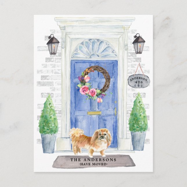 Pekingeser Rörlig Annonserings vykort (Framsida)