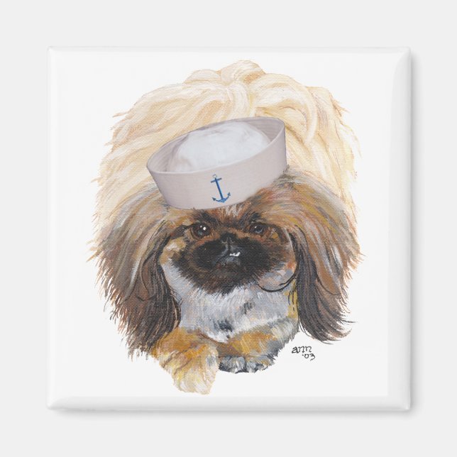 Pekingeser sjömän magnet (Framsidan)