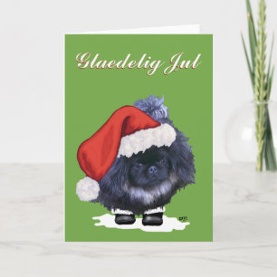 Pekingeser Valp Jul Helgkort