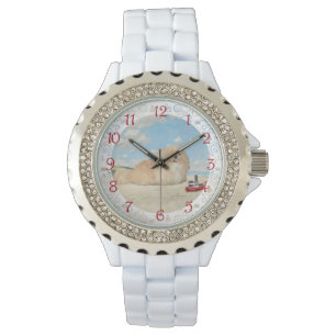 Pekingeser vid havet armbandsur