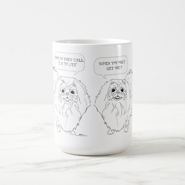 Pekingeser Visdom och Kvickhet Kaffemugg (Center)