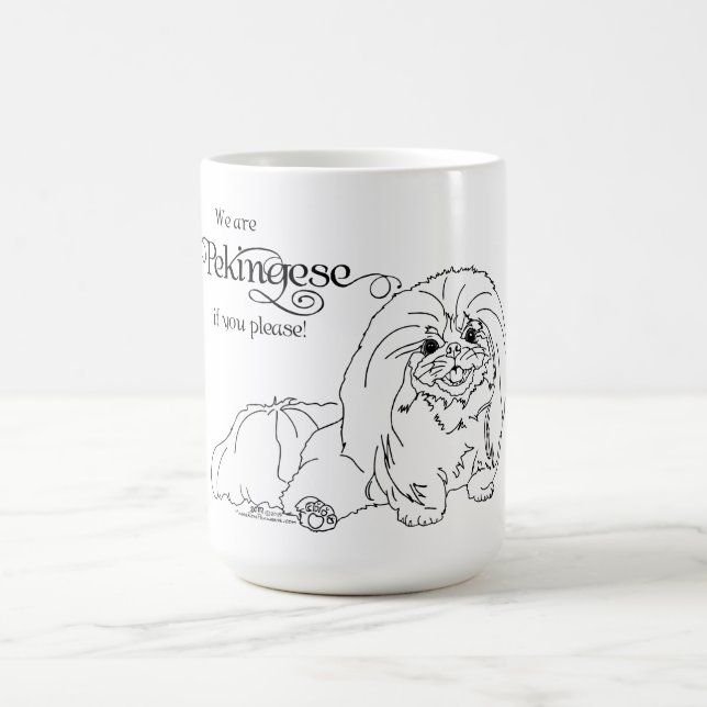Pekingeser Visdom och Kvickhet Kaffemugg (Center)
