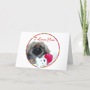 Pekingeserälskling Helgkort