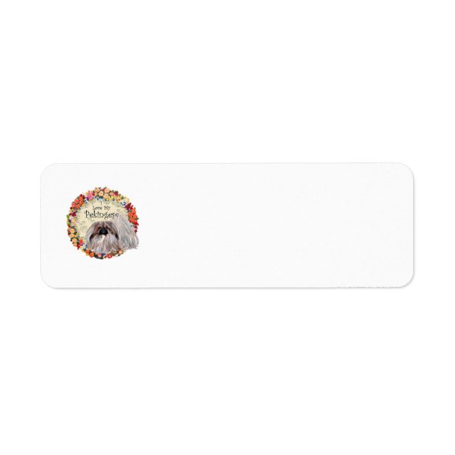 Pekingeseretiketter för returadress etikett (Framsidan)
