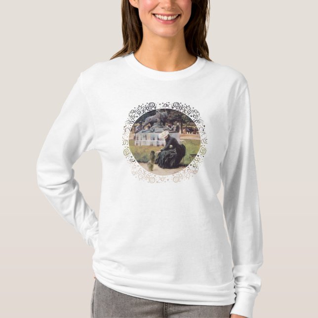 Pekingeserhund i parken tee shirt (Framsida)