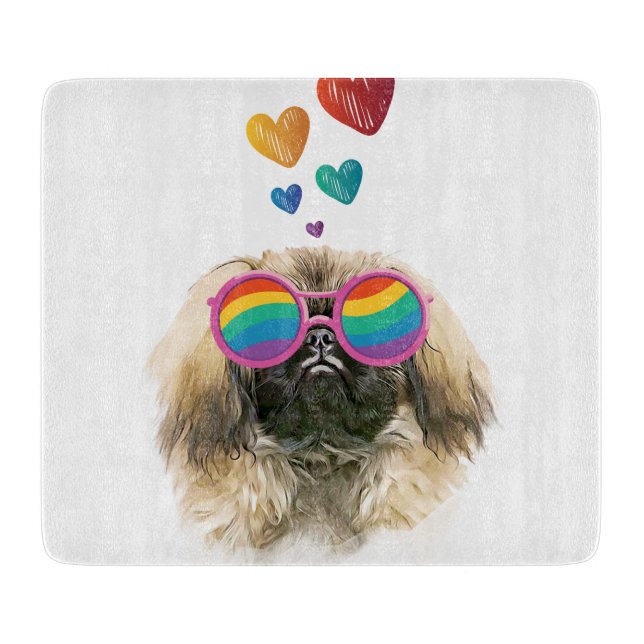 Pekingeserhund med hjärtan Alla hjärtans dag (Framsidan)