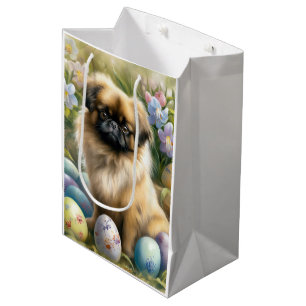 Pekingeserhund med påskägg Semester 