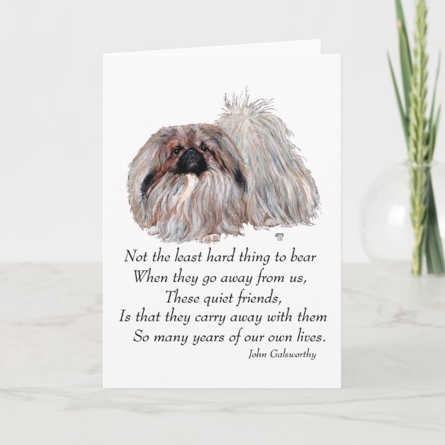 Pekingeserösts gratulationskort kort (Framsida)