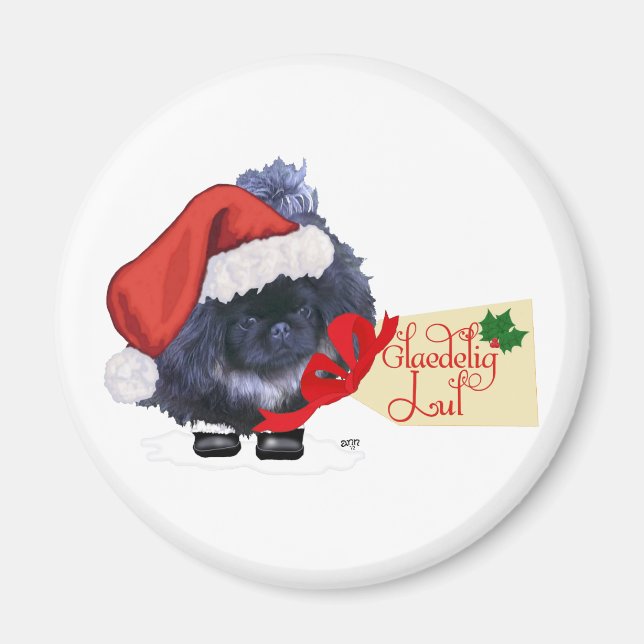 Pekingeservalp jul magnet (Framsidan)