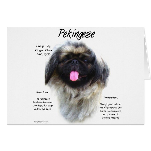 Pekingesisk historiedesign hälsningskort (Framsidan Horizontal)