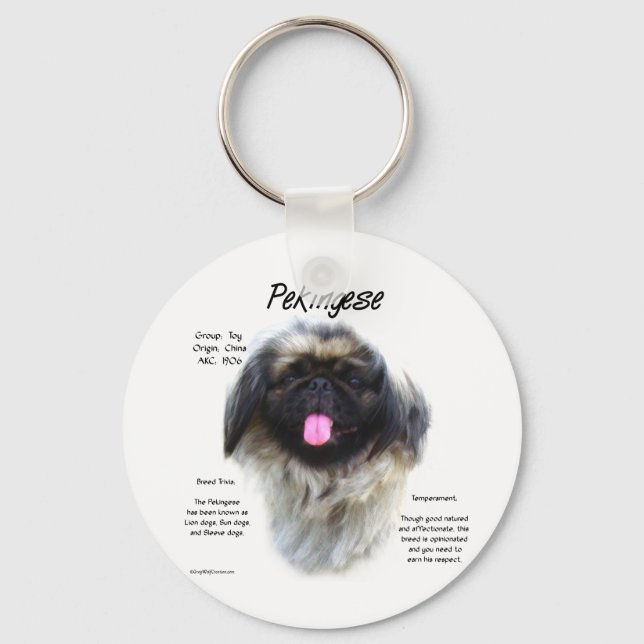 Pekingesisk historiedesign nyckelring (Framsida)