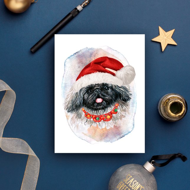 Pekingesisk julklapp för Hundar Älskare Helg Vykort (Skapare uppladdad)