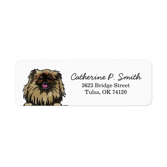 Pekingesisk Returadress Etikett (Framsidan)
