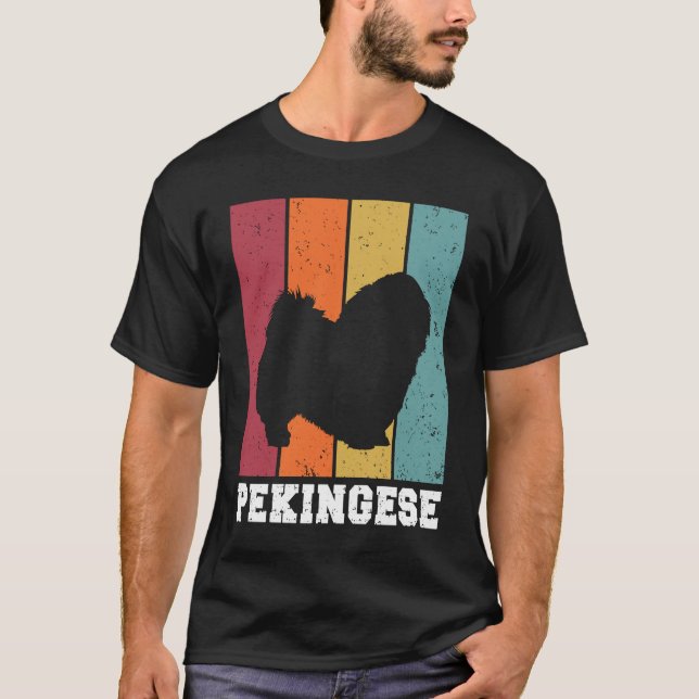 Pekingesisk Vintage T Shirt (Framsida)