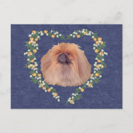 Pekingesiska Apelsinblommor Vykort