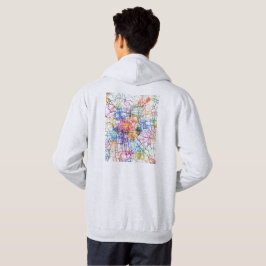 Pekingkarta Kina Stadskarta Hoodie