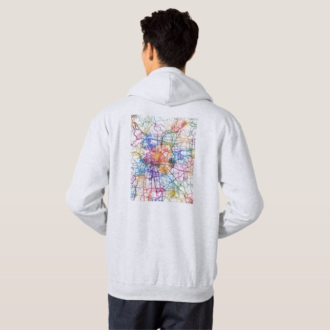 Pekingkarta Kina Stadskarta Hoodie (Hel baksida)