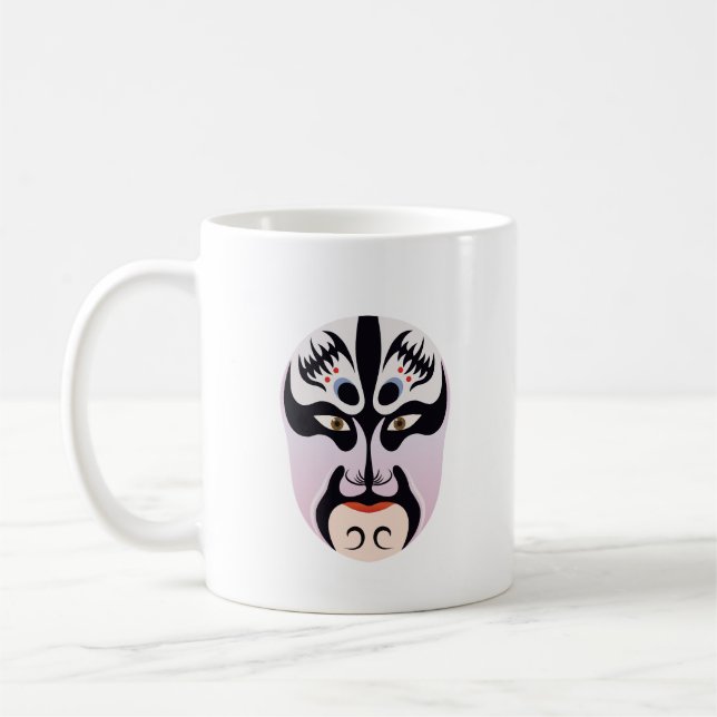 Pekingoperasmink Zhang Fei Kaffemugg (Vänster)