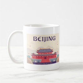 Pekings China för den förbjudna pastellresan i sta Kaffemugg