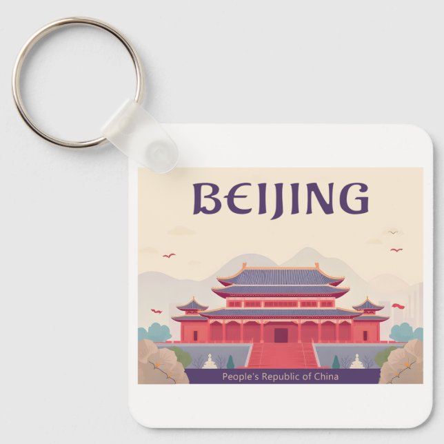 Pekings China för den förbjudna pastellresan i sta Nyckelring (Framsida)