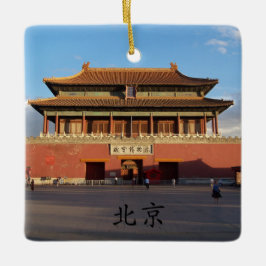 Pekings China - julprat Julgransprydnad Keramik