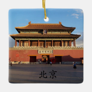 Pekings China - julprat Julgransprydnad Keramik