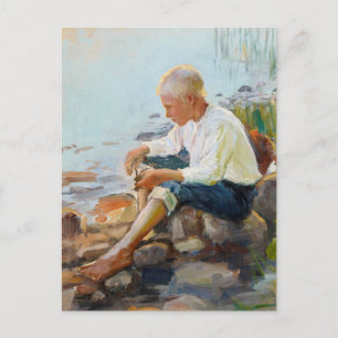 Pekka Halonen, Pojke på stranden CC0741 Finland Vykort